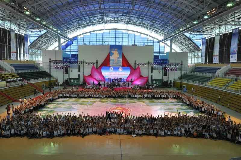 Bức tranh ghép hoa sen của VIệt Nam đạt kỷ lục Guinness thế giới