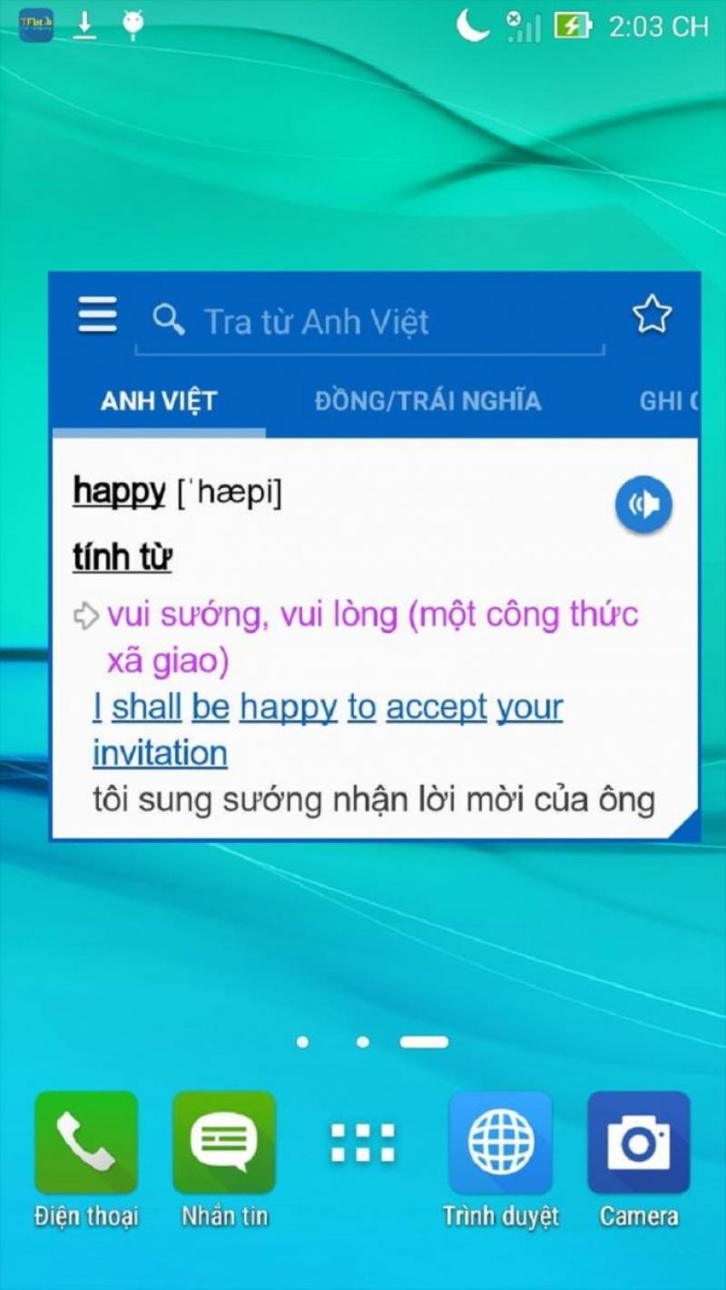 Cửa sổ pop up của Tflat cho phép bạn sử dụng song song hai phần mềm