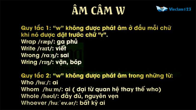 Âm câm trong tiếng Anh