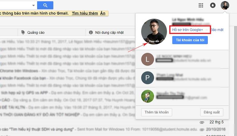 Chỉnh sửa avatar mail Chỉnh sửa avatar mail