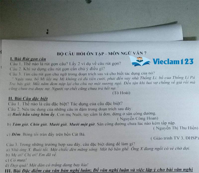 Câu rút gọn Câu rút gọn