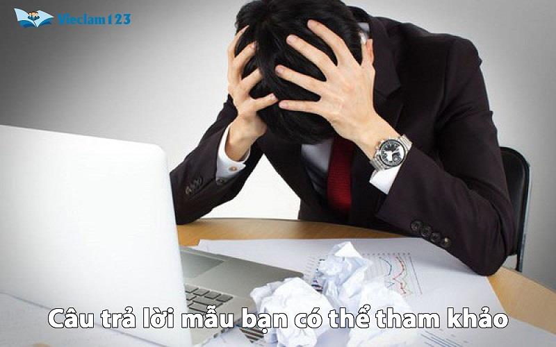 Ví dụ về các câu trả lời mẫu tham khảo