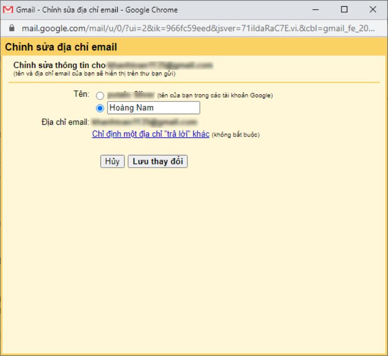 Chỉnh sửa tên của bạn Chỉnh sửa tên của bạn