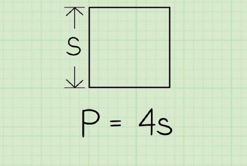 Công thức tính chu vi hình vuông