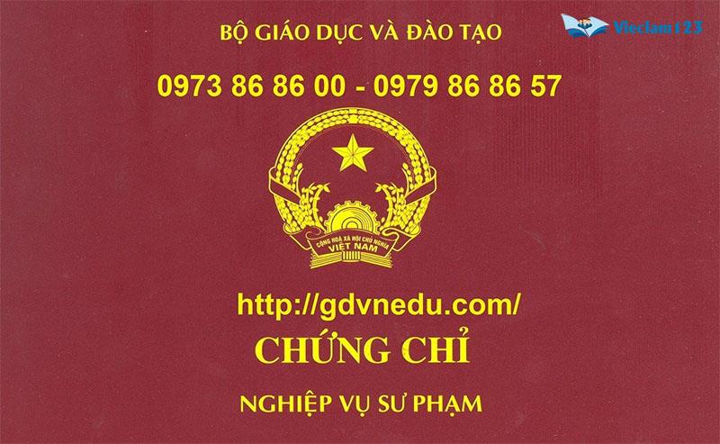 Chứng chỉ nghiệp vụ sư phạm