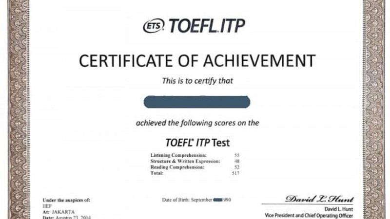 Chứng chỉ TOEFL Chứng chỉ TOEFL