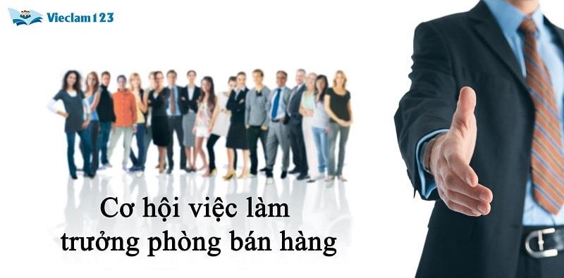 Cơ hội việc làm trưởng phòng bán hàng Cơ hội việc làm trưởng phòng bán hàng