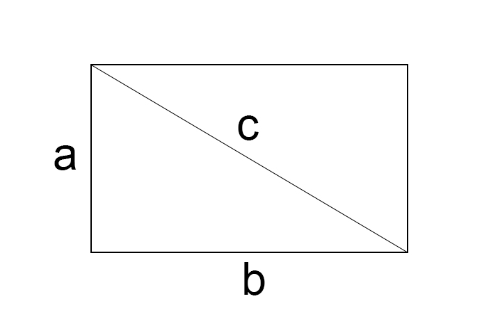 Tìm diện tích nếu chỉ biết độ dài của một cạnh và đường chéo