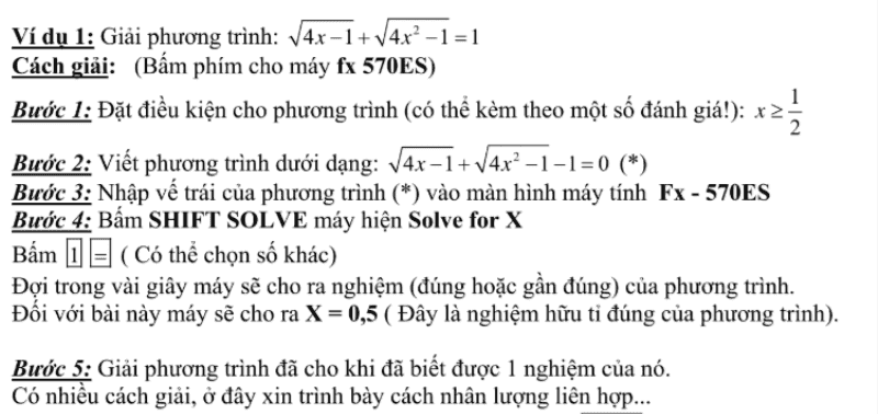 Phương trình vô tỉ