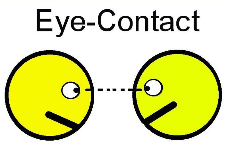 giao tiếp thông qua ánh mắt rất hiệu quả