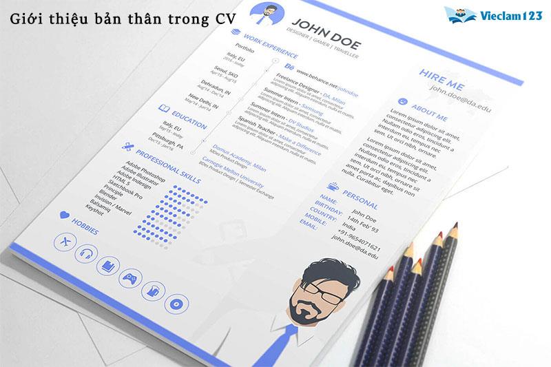 Giới thiệu bản thân trong CV