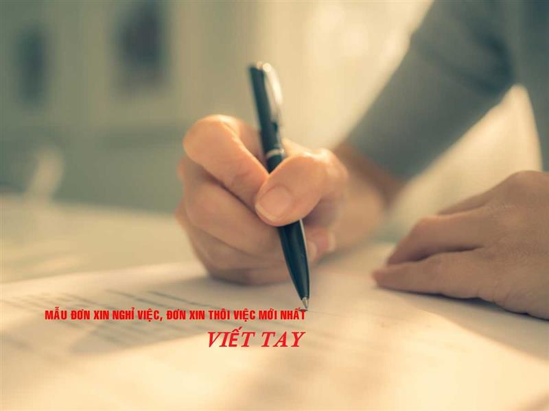 Bạn biết gì về đơn nghỉ việc viết bằng tay
