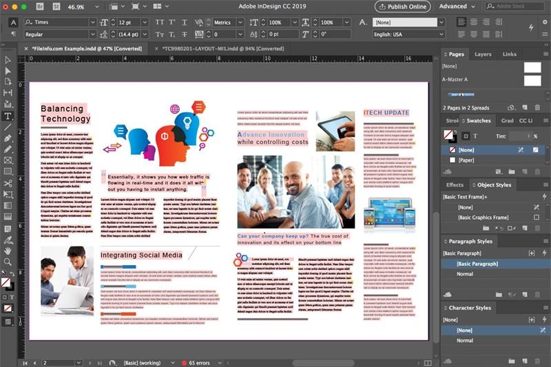 Adobe Indesign - chương trình tạo CV chuyên nghiệp