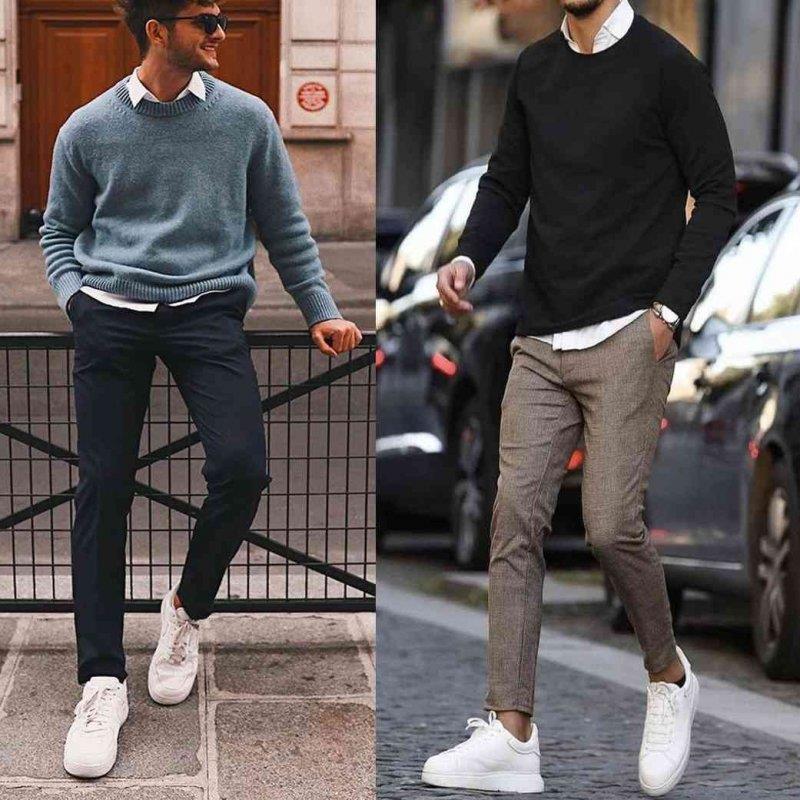 Sweater cùng với quần dài