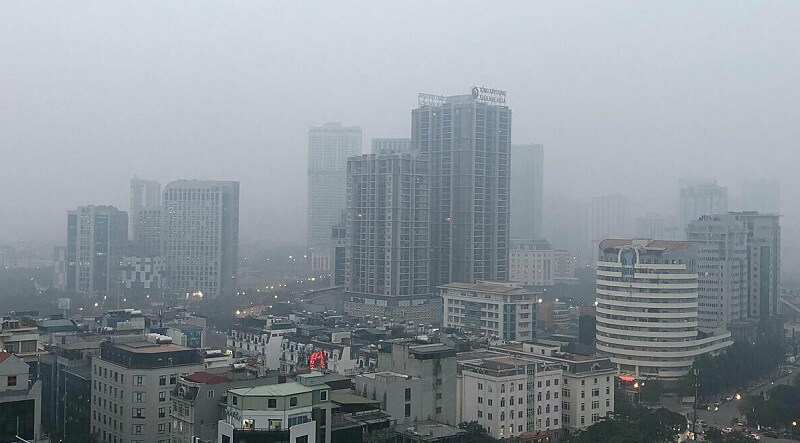 Chỉ số AQI ở Hà Nội hiện đang ở mức cao