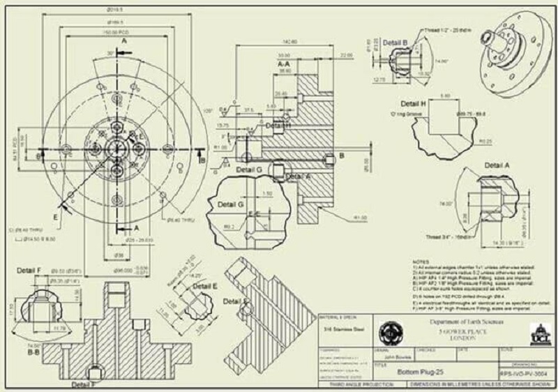 Thế nào là bản vẽ cơ khí?