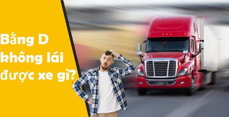 Bằng D không được phép điều khiển phương tiện nào