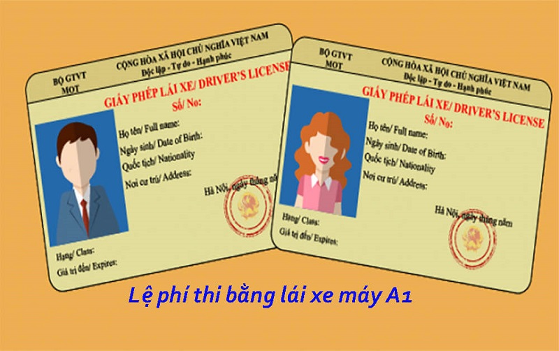 Lệ phí thi bằng lái xe máy A1