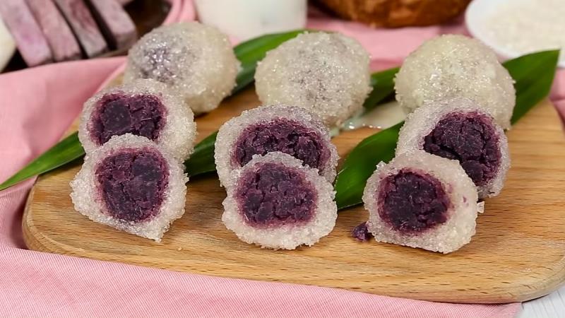 Cách làm bánh khoai lang tím sago