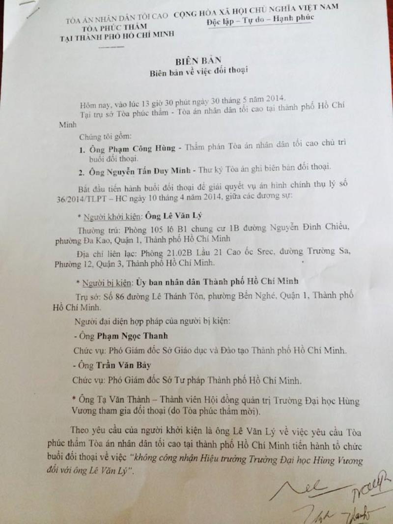 Mẫu biên bản đối thoại giải quyết khiếu nại