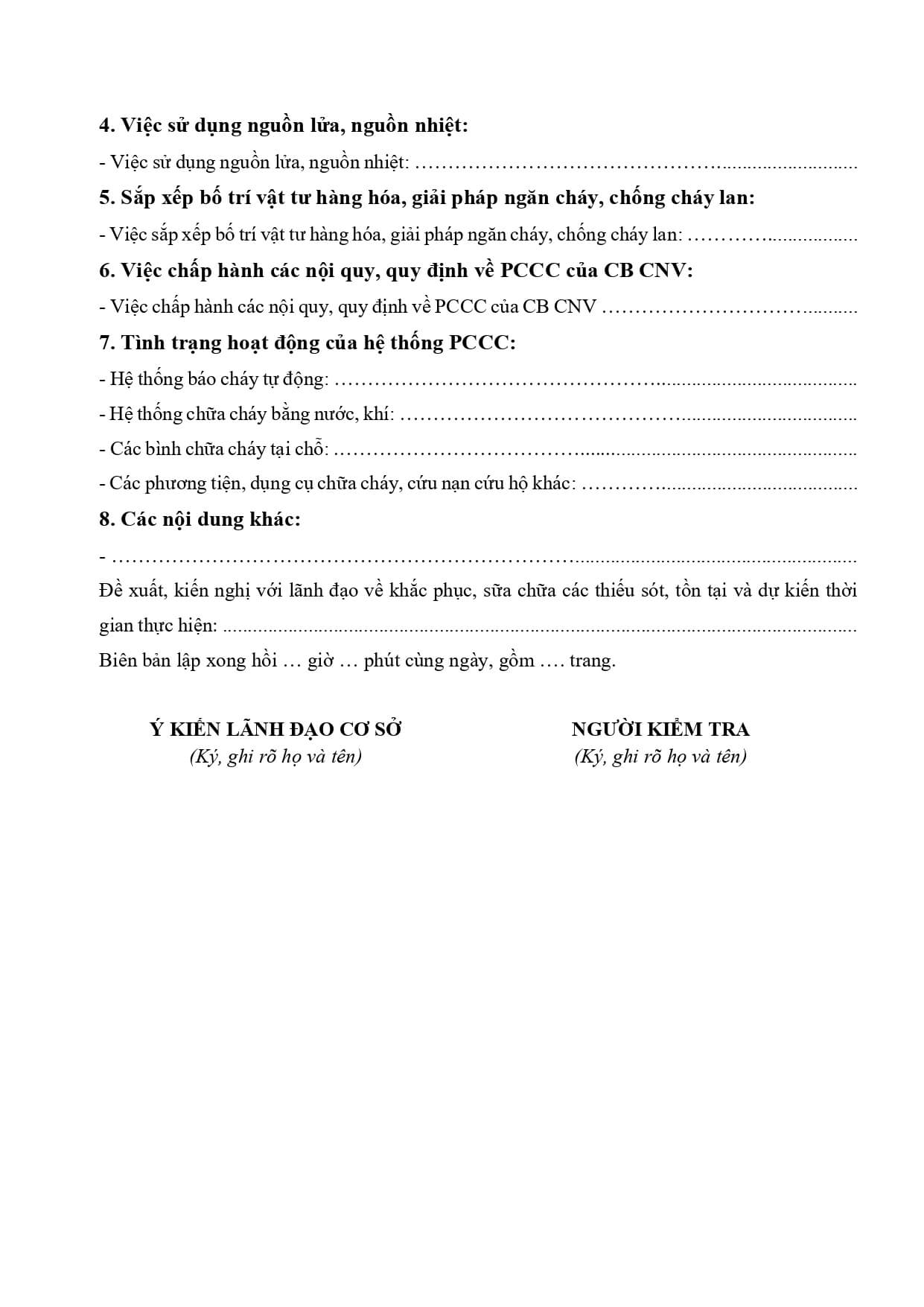 Nội dung được phân chia thành các mục rõ ràng