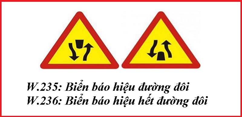 Một số loại biển báo đường đôi phổ biến