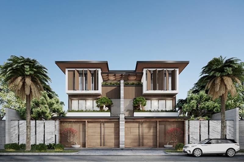 Villa song lập giúp tăng diện tích cho công trình phụ cận