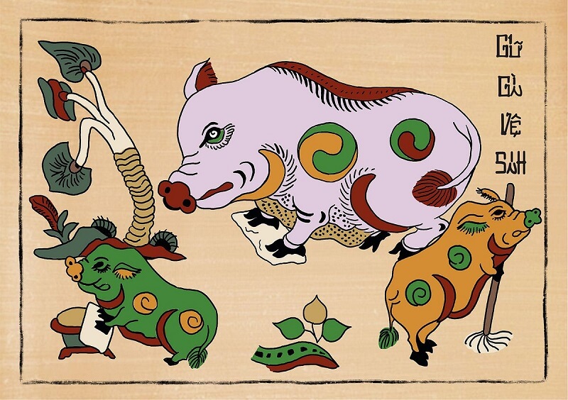 Bức tranh có bố cục rõ ràng