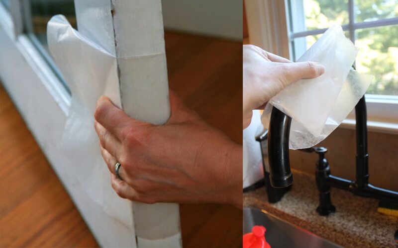 Dùng giấy nến để làm sạch đồ dùng