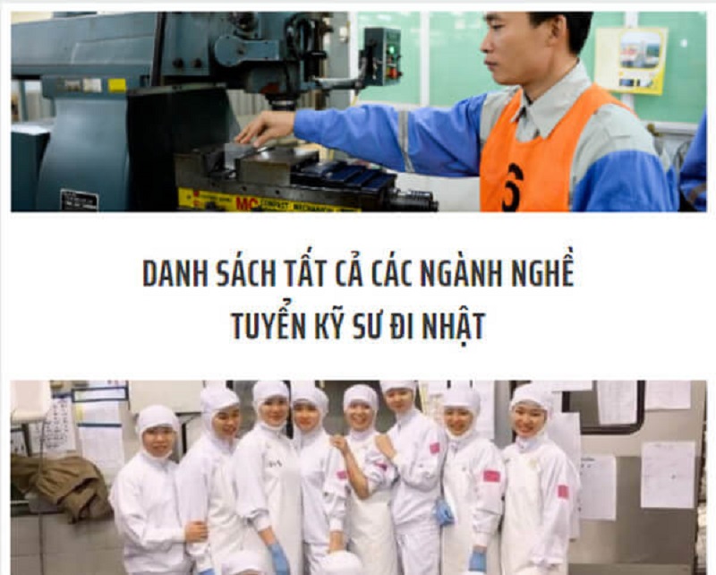 Các ngành kỹ sư đi Nhật