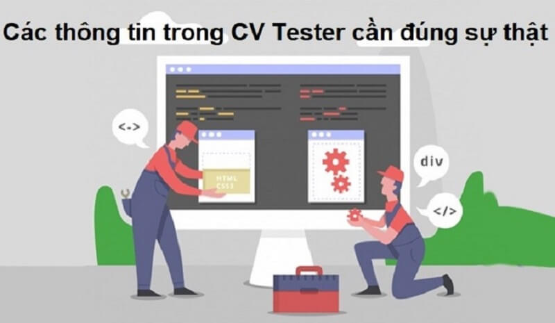 Đưa các thông tin trong CV đúng sự thật