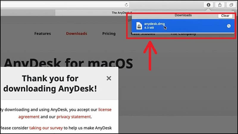 Cài đặt AnyDesk trên máy tính macOS