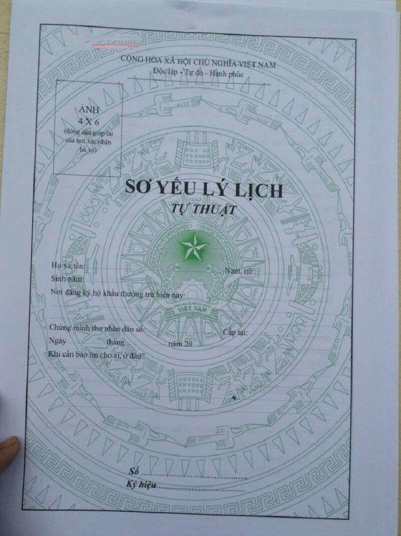 Lưu ý trong cách in Sơ yếu lý lịch A3