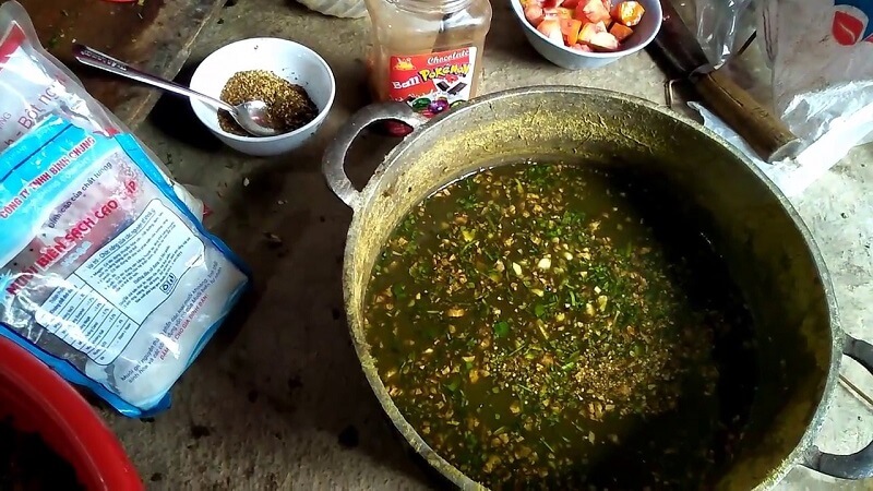 Nguyên liệu cần chuẩn bị cho món nậm Pịa