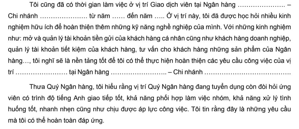 Cách viết phần thân đơn 