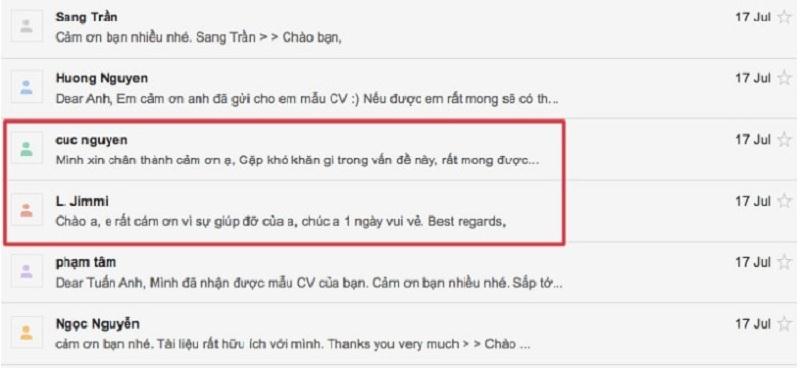 Tên hiển thị email