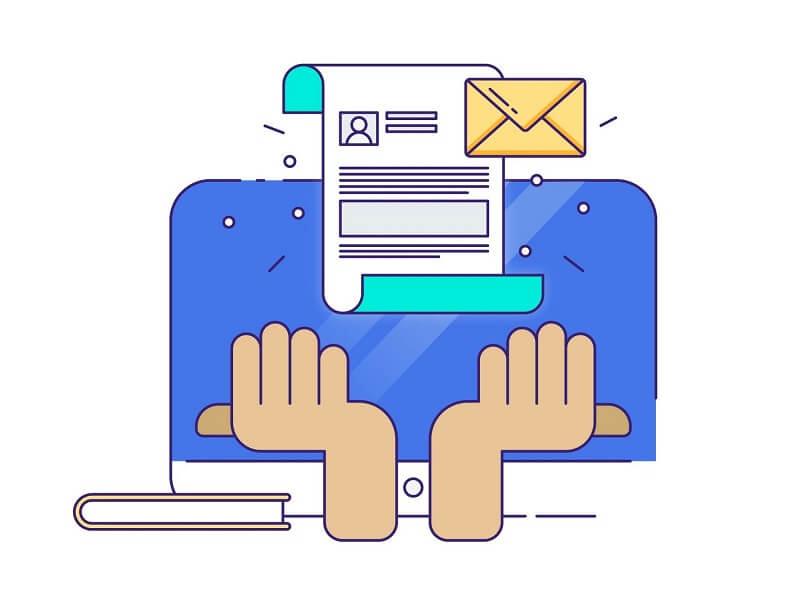 File đính kèm với thư ứng tuyển qua email