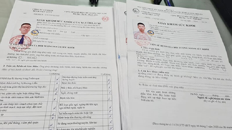 Phân loại mẫu giấy khám sức khỏe song ngữ