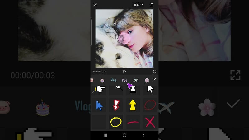 CapCut cung cấp kho sticker động cực phong phú