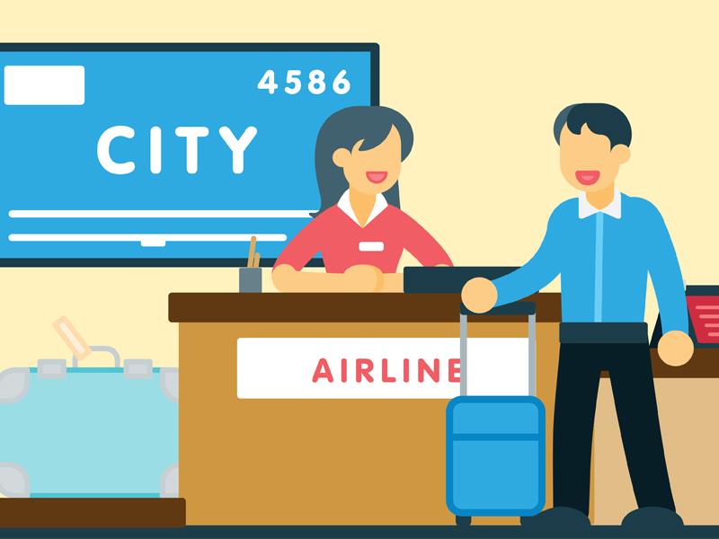 Check in lên máy bay