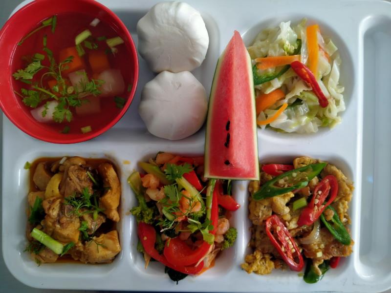 Chia thức ăn thành các suất ứng với số người