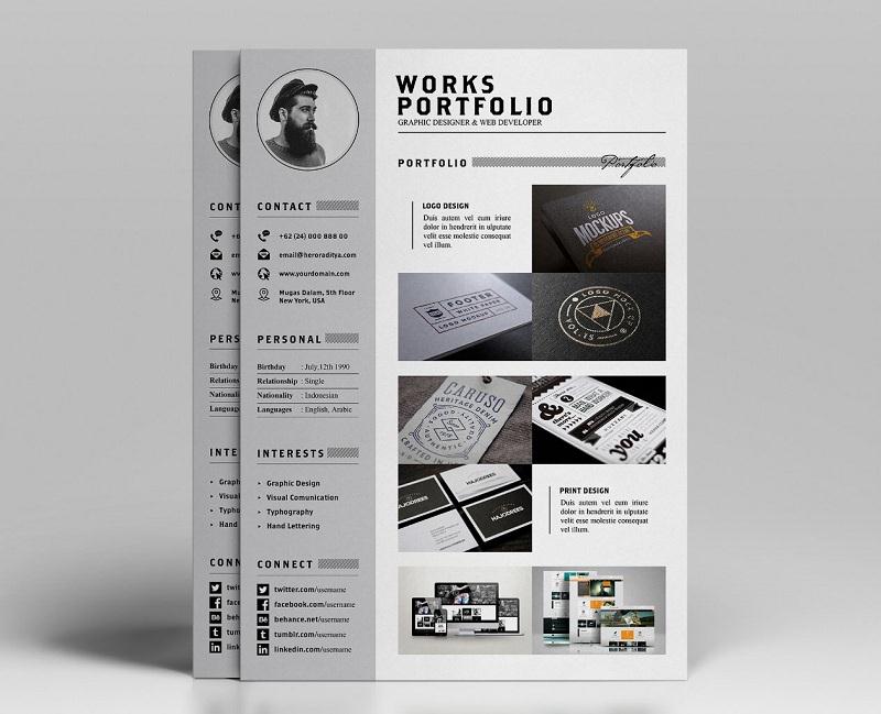 Mẫu CV portfolio design giúp bạn chinh phục nhà tuyển dụng