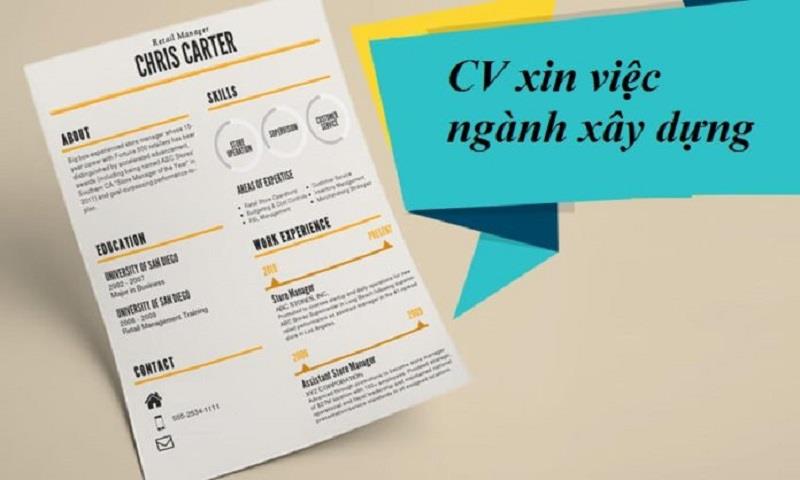 Mẫu CV tiếng Anh ngành xây dựng