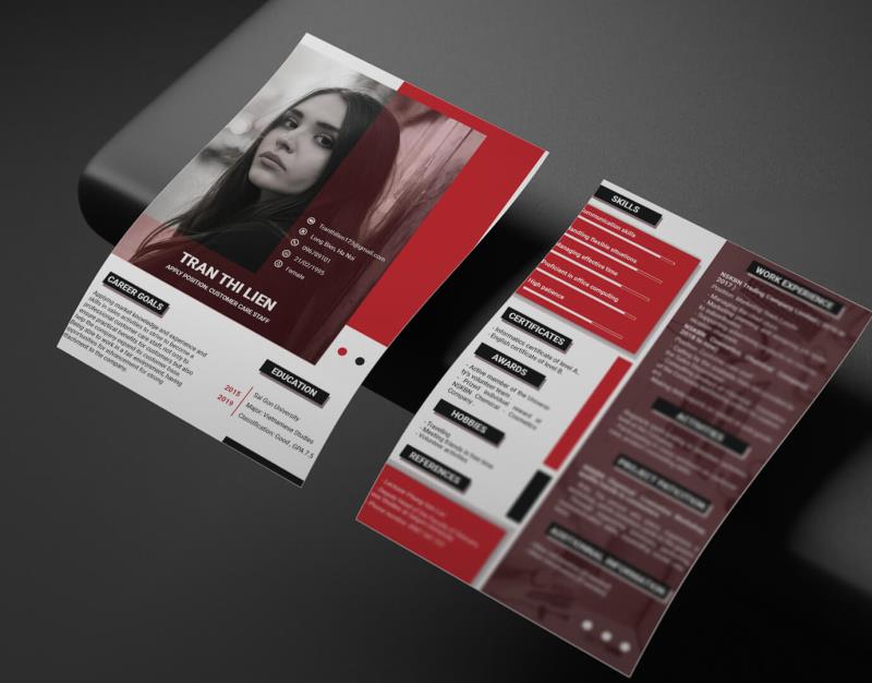 Vết CV chăm sóc khách hàng bằng tiếng Anh