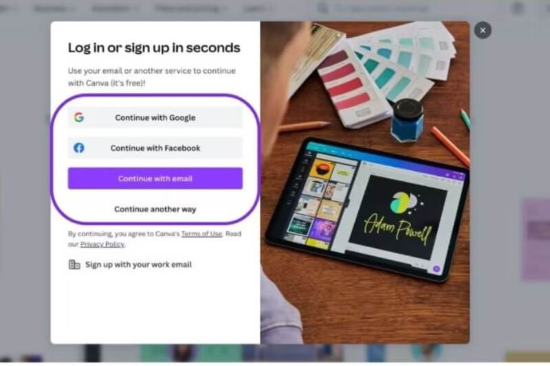 Cách đăng ký sử dụng Canva