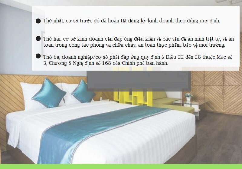 Những điều kiện kinh doanh lưu trú
