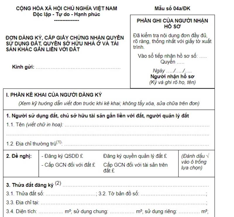 Các thông tin cần kê khai rõ ràng và sạch sẽ