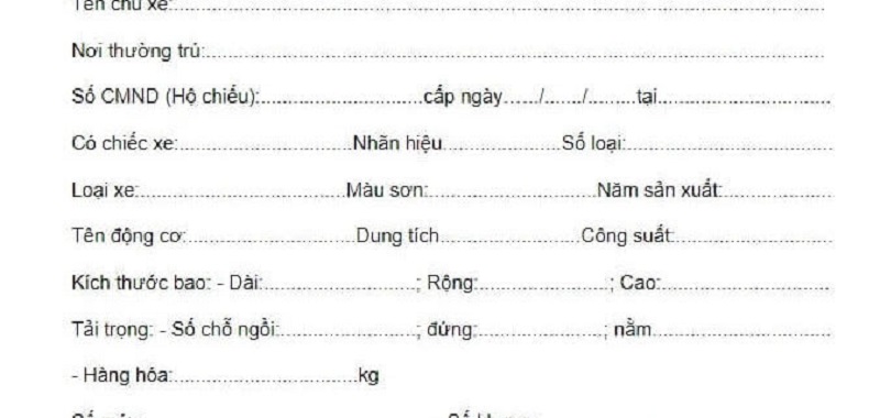 Cách làm đơn xin cấp lại biển số xe bị mất 