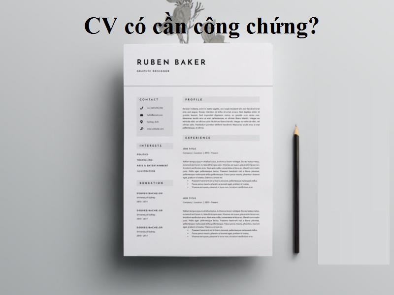 CV có cần công chứng