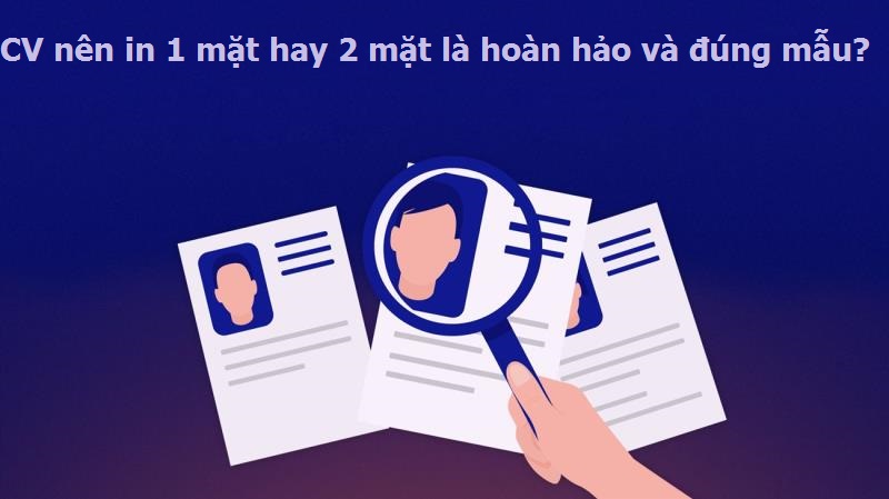 Công dụng của CV in 1 mặt